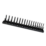 Maxbell Metric Socket Tray Rack Holder Storage Tool Organizer 1/4" 3/8" 1/2" Black