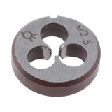 Maxbell 2x1pc Metric Durable HSS Die Dies Threading Tool 2 Types M2.5