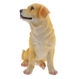 Labrador Dog Figurines Statues Resin Craft Miniature Indoor and Outdoor Decor Fairy Garden Art