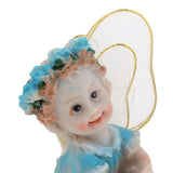 Maxbell 4 Pcs Resin Garden Ornaments Miniature Sitting Flower Fairy Table Decoration