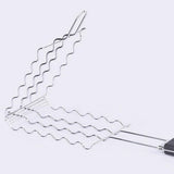 Maxbell Barbecue BBQ Sausage Grilling Basket Rack for 6 Hot Dogs,Stainless Steel