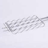 Maxbell Barbecue BBQ Sausage Grilling Basket Rack for 6 Hot Dogs,Stainless Steel