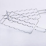 Maxbell Barbecue BBQ Sausage Grilling Basket Rack for 6 Hot Dogs,Stainless Steel