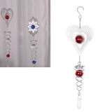Maxbell Creative Steel 3D Crystal Spiral Wind Spinner Red Heart Shap - Aladdin Shoppers