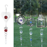 Maxbell Creative Steel 3D Crystal Spiral Wind Spinner Red Heart Shap - Aladdin Shoppers