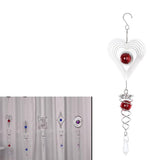 Maxbell Creative Steel 3D Crystal Spiral Wind Spinner Red Heart Shap - Aladdin Shoppers