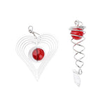 Maxbell Creative Steel 3D Crystal Spiral Wind Spinner Red Heart Shap - Aladdin Shoppers