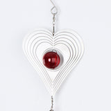 Maxbell Creative Steel 3D Crystal Spiral Wind Spinner Red Heart Shap - Aladdin Shoppers