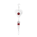 Maxbell Creative Steel 3D Crystal Spiral Wind Spinner Red Heart Shap - Aladdin Shoppers