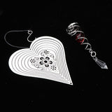 Maxbell Creative Steel 3D Crystal Spiral Wind Spinner Red Heart Shap - Aladdin Shoppers