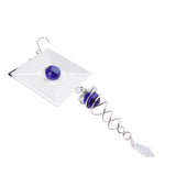 Maxbell STAINLESS STEEL SPIRAL TAIL-DECORATIVE WIND W/HOOK HOME DECOR PURPLE - Aladdin Shoppers