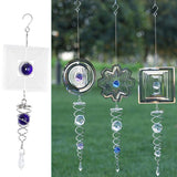 Maxbell STAINLESS STEEL SPIRAL TAIL-DECORATIVE WIND W/HOOK HOME DECOR PURPLE - Aladdin Shoppers