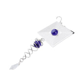 Maxbell STAINLESS STEEL SPIRAL TAIL-DECORATIVE WIND W/HOOK HOME DECOR PURPLE - Aladdin Shoppers
