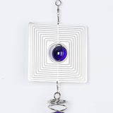 Maxbell STAINLESS STEEL SPIRAL TAIL-DECORATIVE WIND W/HOOK HOME DECOR PURPLE - Aladdin Shoppers