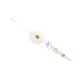 Maxbell Creative Stainless Steel Crystal Spiral Wind Spinner Yellow - Aladdin Shoppers