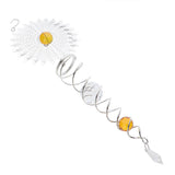 Maxbell Creative Stainless Steel Crystal Spiral Wind Spinner Yellow - Aladdin Shoppers