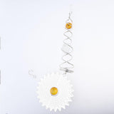 Maxbell Creative Stainless Steel Crystal Spiral Wind Spinner Yellow - Aladdin Shoppers