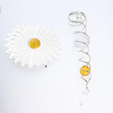 Maxbell Creative Stainless Steel Crystal Spiral Wind Spinner Yellow - Aladdin Shoppers