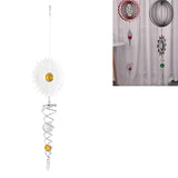Maxbell Creative Stainless Steel Crystal Spiral Wind Spinner Yellow - Aladdin Shoppers