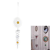Maxbell Creative Stainless Steel Crystal Spiral Wind Spinner Yellow - Aladdin Shoppers