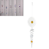 Maxbell Creative Stainless Steel Crystal Spiral Wind Spinner Yellow - Aladdin Shoppers