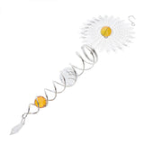 Maxbell Creative Stainless Steel Crystal Spiral Wind Spinner Yellow - Aladdin Shoppers