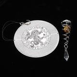 Maxbell Creative Stainless Steel Crystal Spiral Wind Spinner Yellow - Aladdin Shoppers