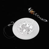 Maxbell Creative Stainless Steel Crystal Spiral Wind Spinner Yellow - Aladdin Shoppers