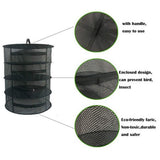 Maxbell Collapsible Herb Drying Net Dryer Mesh Rack with Zipper 4-Layer Black - Aladdin Shoppers