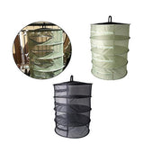Maxbell Collapsible Herb Drying Net Dryer Mesh Rack with Zipper 4-Layer Armygreen - Aladdin Shoppers