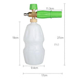 Maxbell High Quality 1000ML Car Wash Gun Jet Pressure Washer 1/4" Adjustable Snow Foam Soap Bottle Green - Aladdin Shoppers