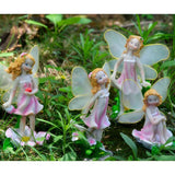 Maxbell 4 Pack Cute Flower Fairies Miniature Plant Pots Bonsai Craft Micro Landscape Fairy Garden Ornaments DIY Dollhouse Kit Decor - Aladdin Shoppers