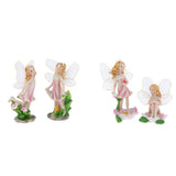 Maxbell 4 Pack Cute Flower Fairies Miniature Plant Pots Bonsai Craft Micro Landscape Fairy Garden Ornaments DIY Dollhouse Kit Decor - Aladdin Shoppers
