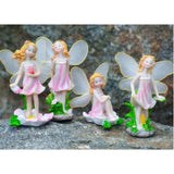 Maxbell 4 Pack Cute Flower Fairies Miniature Plant Pots Bonsai Craft Micro Landscape Fairy Garden Ornaments DIY Dollhouse Kit Decor - Aladdin Shoppers