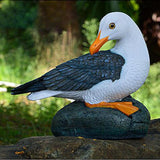 Maxbell Resin Craft Seagull Statue Garden Lawn Ornament Animal Sculpture Sitting - Aladdin Shoppers