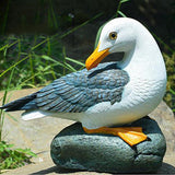 Maxbell Resin Craft Seagull Statue Garden Lawn Ornament Animal Sculpture Sitting - Aladdin Shoppers