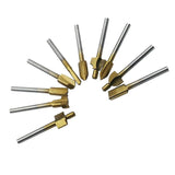 Maxbell 10pcs 3mm Shank Mini Reversible Finger Joint Set Woodworking Milling Cutter - Aladdin Shoppers