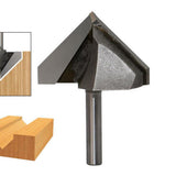 Maxbell 90 Degree 1/4 X 1-3/4-Inch Diameter V-Groove Bit - Silver Wood Carving Tool - Aladdin Shoppers