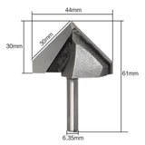 Maxbell 90 Degree 1/4 X 1-3/4-Inch Diameter V-Groove Bit - Silver Wood Carving Tool - Aladdin Shoppers