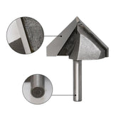 Maxbell 90 Degree 1/4 X 1-3/4-Inch Diameter V-Groove Bit - Silver Wood Carving Tool - Aladdin Shoppers