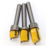 Maxbell Mortise Template Flush Trim Router Bit Milling Cutter 6mm Shank with Bearing Woodworking DIY Tools, 3 Pack - Aladdin Shoppers