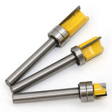 Maxbell Mortise Template Flush Trim Router Bit Milling Cutter 6mm Shank with Bearing Woodworking DIY Tools, 3 Pack - Aladdin Shoppers