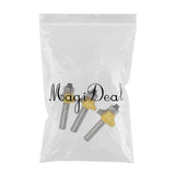 Maxbell Mortise Template Flush Trim Router Bit Milling Cutter 8mm Shank with Bearing Woodworking DIY Tools, 3 Pack - Aladdin Shoppers