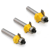 Maxbell Mortise Template Flush Trim Router Bit Milling Cutter 8mm Shank with Bearing Woodworking DIY Tools, 3 Pack - Aladdin Shoppers