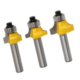Maxbell Mortise Template Flush Trim Router Bit Milling Cutter 8mm Shank with Bearing Woodworking DIY Tools, 3 Pack - Aladdin Shoppers