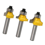 Maxbell Mortise Template Flush Trim Router Bit Milling Cutter 8mm Shank with Bearing Woodworking DIY Tools, 3 Pack - Aladdin Shoppers