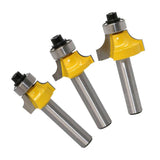 Maxbell Mortise Template Flush Trim Router Bit Milling Cutter 8mm Shank with Bearing Woodworking DIY Tools, 3 Pack - Aladdin Shoppers