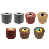 Maxbell 2 pc Non-woven Abrasive Flap Wire Drawing Polishing Burnishing Wheel