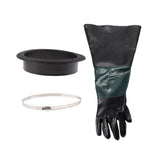 2 Piece Left Hand Gloves + 2 x Glove Holder & Clamp for Sand Blast Cabinet