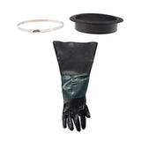 2 Piece Left Hand Gloves + 2 x Glove Holder & Clamp for Sand Blast Cabinet